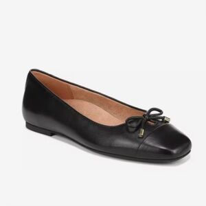 Vionic Klara Leather Ballet Flats Black 9.5